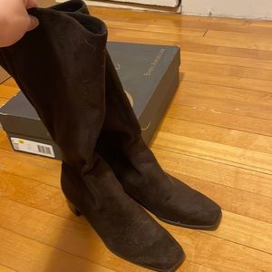 Barely worn Enzo Angiolini suede brown knee high boots, size 6